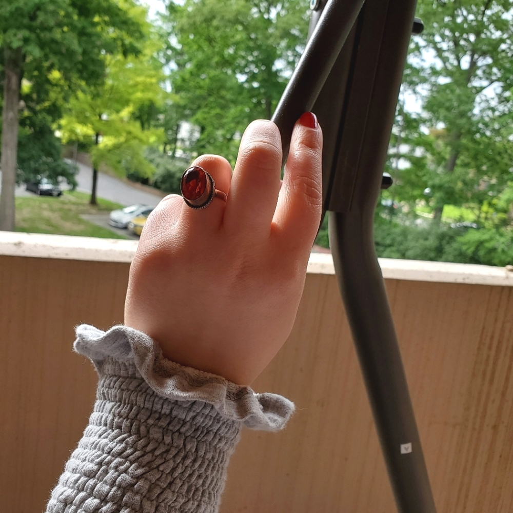 Sanvi • Artisan Crafted Sunfire Quartz Statement Ring